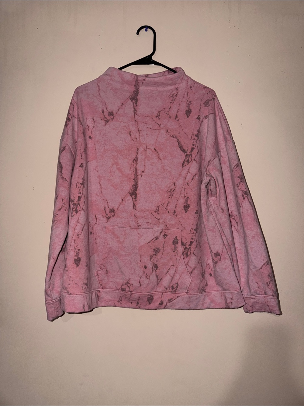 Ambrielle Pink Marble Tie-Dye Pullover